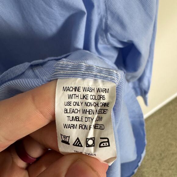 Bloomingdales Stretch Contemporary Fit Button Up Shirt US Mens 16.5/34/35 - Picture 4 of 5